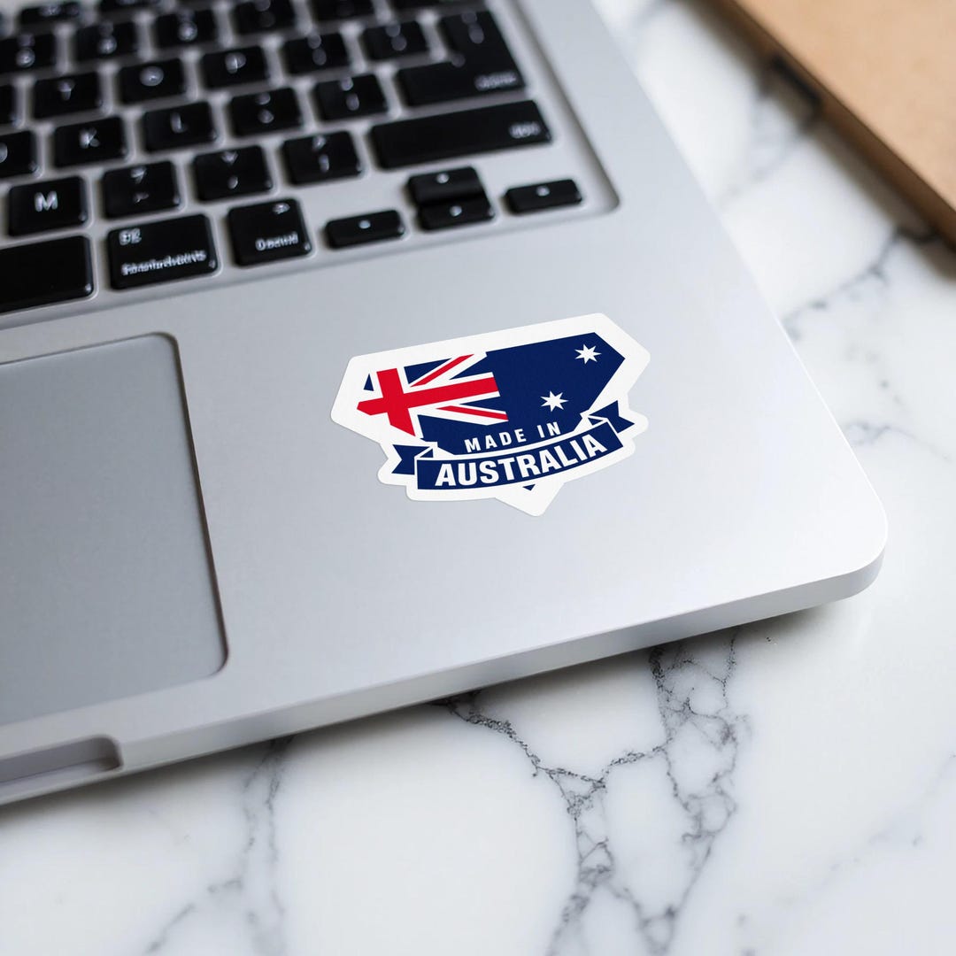 Australia Pride Sticker, Vinyl Kiss Cut Sticker, Australian Flag ...
