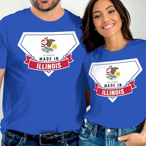 Illinois Flag T-Shirt: Made In Illinois Souvenir Tee