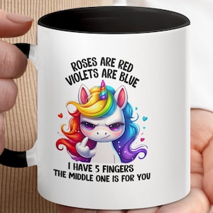 Funny Unicorn Coffee Mug: Sarcastic Rainbow Gift