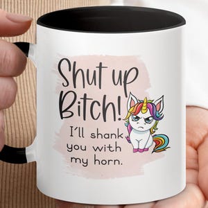 Funny Unicorn Mug for Women, Sassy Coffee Mug for Work, Sarcastic Gift for Her, Cute Office Mug for Coffee or Tea, Unicorn Lover Gift