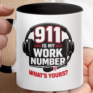 Taza para operador del 911, taza de café para operador de telecomunicaciones de emergencia, regalo para operador de PSAP