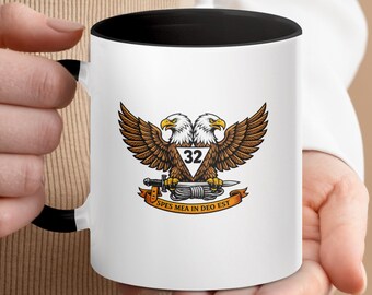 Scottish Rite 32nd Degree Mug | Double Headed Eagle Freemason Coffee Cup