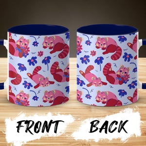 Cute Red Panda Mug, Colorful Animal Print Mug, Fun Coffee Mug, Unique Gift for Animal Lovers, Whimsical Red Panda Design, Cute Mug Gift