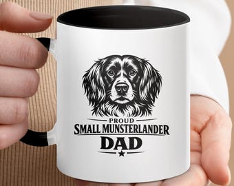 Small Munsterlander Dad Mug, Ceramic Dog Coffee Cup, Hunting Dog Lover Present
