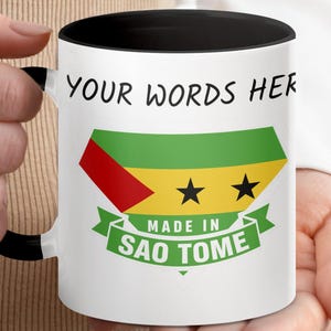 São Tomé and Príncipe Flag Mug: Expat Gift, Travel Souvenir