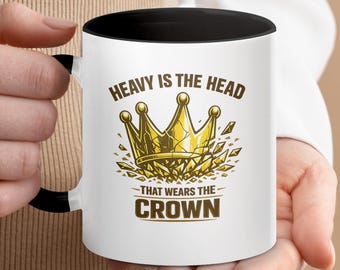 Heavy Crown Leadership Mug, Motivational Ceramic Drinkware (11, 15oz)