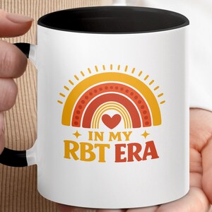 RBT Coffee Mug, Boho Rainbow Registered Behavior Technician Design, Appreciation Gift