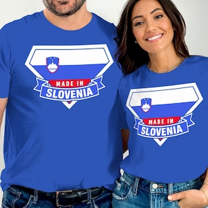 Made in Slovenia T-Shirt, Slovenian Flag Tee, Travel Souvenir Shirt, Slovenia Gift, Tshirt for Men, T Shirt for Women, Slovenia Pride