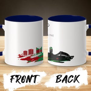 Dubai Skyline Mug - Minimalist Black and White City Souvenir