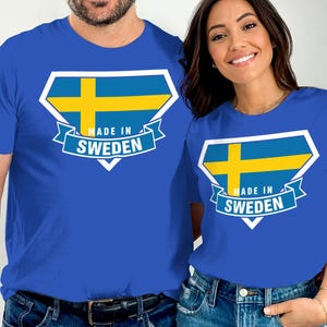 Made in Sweden T-Shirt: Swedish Flag Souvenir Tee