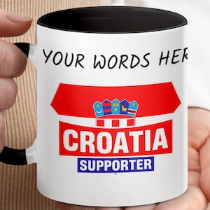 Croatia Supporter Mug, Customizable Croatia Fan Mug, Personalized Croatia Football Mug, Croatia Gift, Croatia Soccer Mug, Croatian Pride