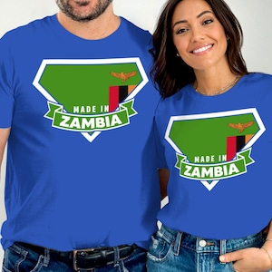 Made In Zambia T Shirt, Zambia Flag Eagle Tee, Patriotic Zambia Tshirt For Men, Zambia T Shirt For Women, Zambia Souvenir Gift