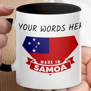 Custom Samoa Flag Coffee Mug: Personalized Souvenir Gift