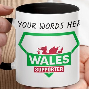 Wales Supporter Mug, Welsh Pride Mug, Cymru Dragon Fan Gift, Personalized Wales Mug, Unique Wales Gifts, Cymru Supporter Cup
