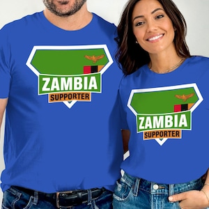 Zambia Supporter T-Shirt, National Flag Tee, Africa Pride, Gift for Zambians, T Shirt for Men, T Shirt for Women, Zambia Tshirt Souvenir