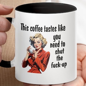 Sarcastic Coffee Mug: Retro Humor, Sassy Gift for Coworkers