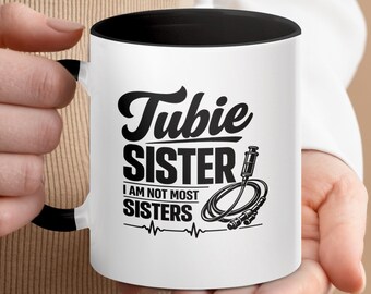 Tubie-mok zus | Bewustzijnscadeau voedingsslang, steunbeker voor broers en zussen tegen chronische ziekten