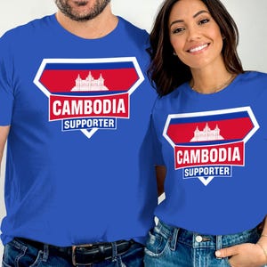 Cambodia Supporter T-Shirt: Flag & Angkor Wat Pride Tee