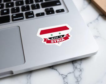 Pegatina de vinilo "Orgullo de Siria" - Troquelada, Colores Brillantes