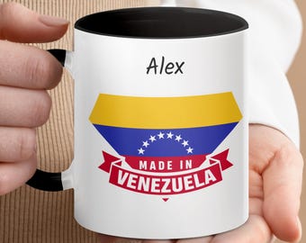 Personalized Venezuela Flag Coffee Mug, Venezuelan Pride Gift