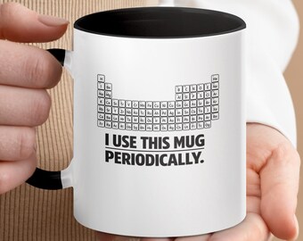 Mok periodiek systeem, koffiekopje Science woordspeling, cadeau scheikundige, cadeau grappige wetenschapsliefhebber