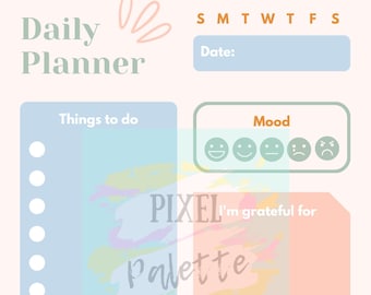 Printable Colourful Daily Planner