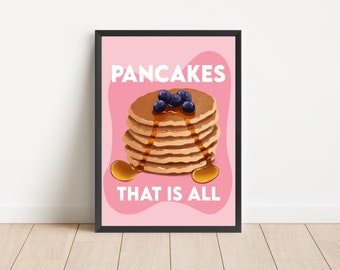 Pancake Digital Art Print, Instant Download