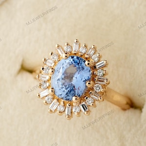Beautiful Blue Spinel Ring-Gorgeous Oval Cut Blue Spinel ring-Vintage ring gift for her-Best gift for Anniversary, Wedding, Engagement