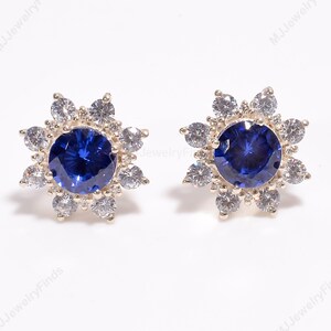 Pendiente de tanzanita * Pendiente de tanzanita * Pendiente de andalucita genuina * Pendiente de múltiples piedras * Pendiente para mujer * Pendiente de piedra de color * Peso para la oreja