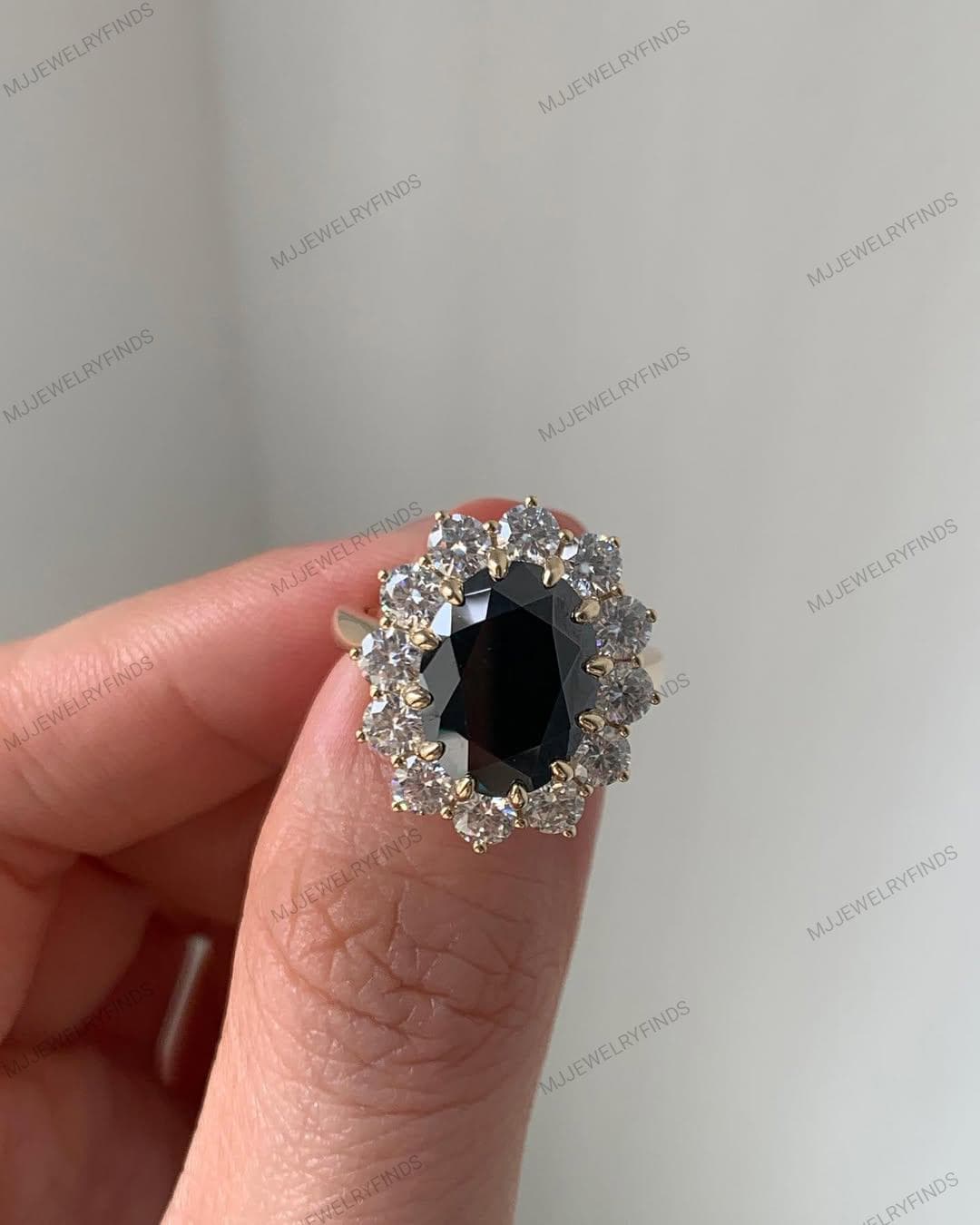 8x10 Oval Halo Bezel Ring - Etsy