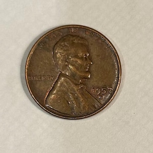 1957 D Wheat Penny Error