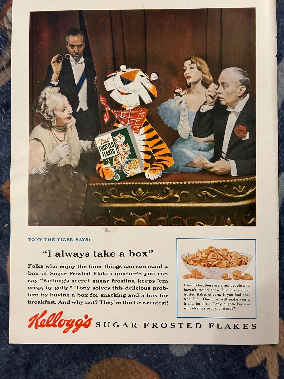 Kelloggs Sugar Frosted Flakes Vintage 1955 Advertisement From An kelloggs-sugar-frosted-flakes-vintage-1955-advertisement-from-an