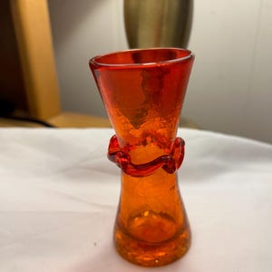 Blenko mini red vase
