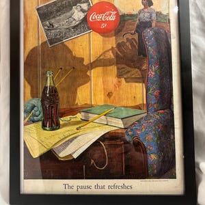 Vintage 1949 Coca-Cola Framed Print