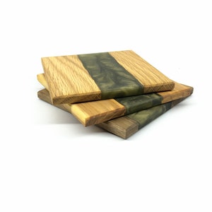 Olivia River Epoxy Coasters | Wooden Resin Epoxy Drink Coaster | Epoxy Coaster | Wooden Coasters | Handmade coasters |