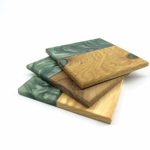 Khaki Epoxy Coasters | Wooden Resin Epoxy Drink Coaster | Epoxy Coaster | Wooden Coasters | Handmade coasters |