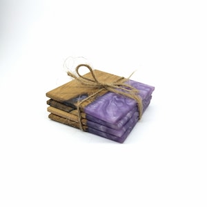 Set of Epoxy Coasters | Wooden Resin Epoxy Drink Coaster | Epoxy Coaster | Wooden Coasters | Handmade coasters |