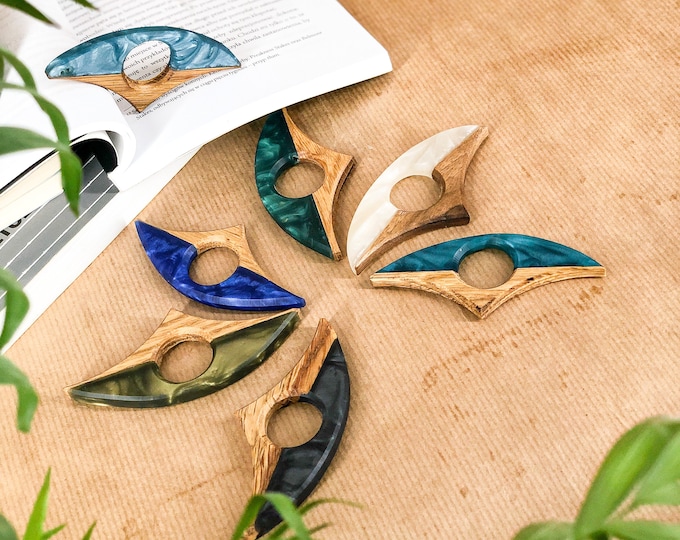 CUSTOMIZABLE Color Book Page Holders, Book Page Holders, One Handed