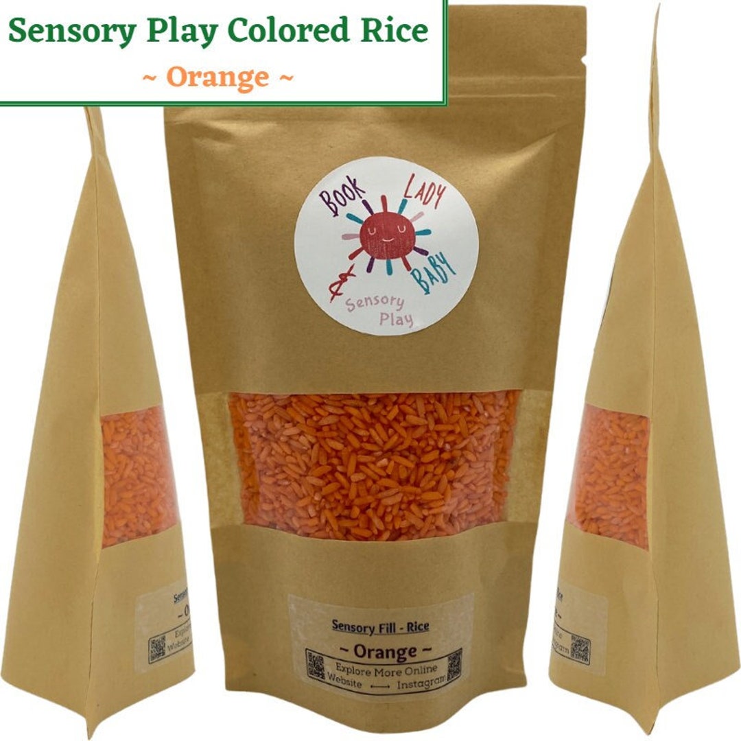 Orange - Sensory Play Colored Rice (12oz. Bag) - Etsy