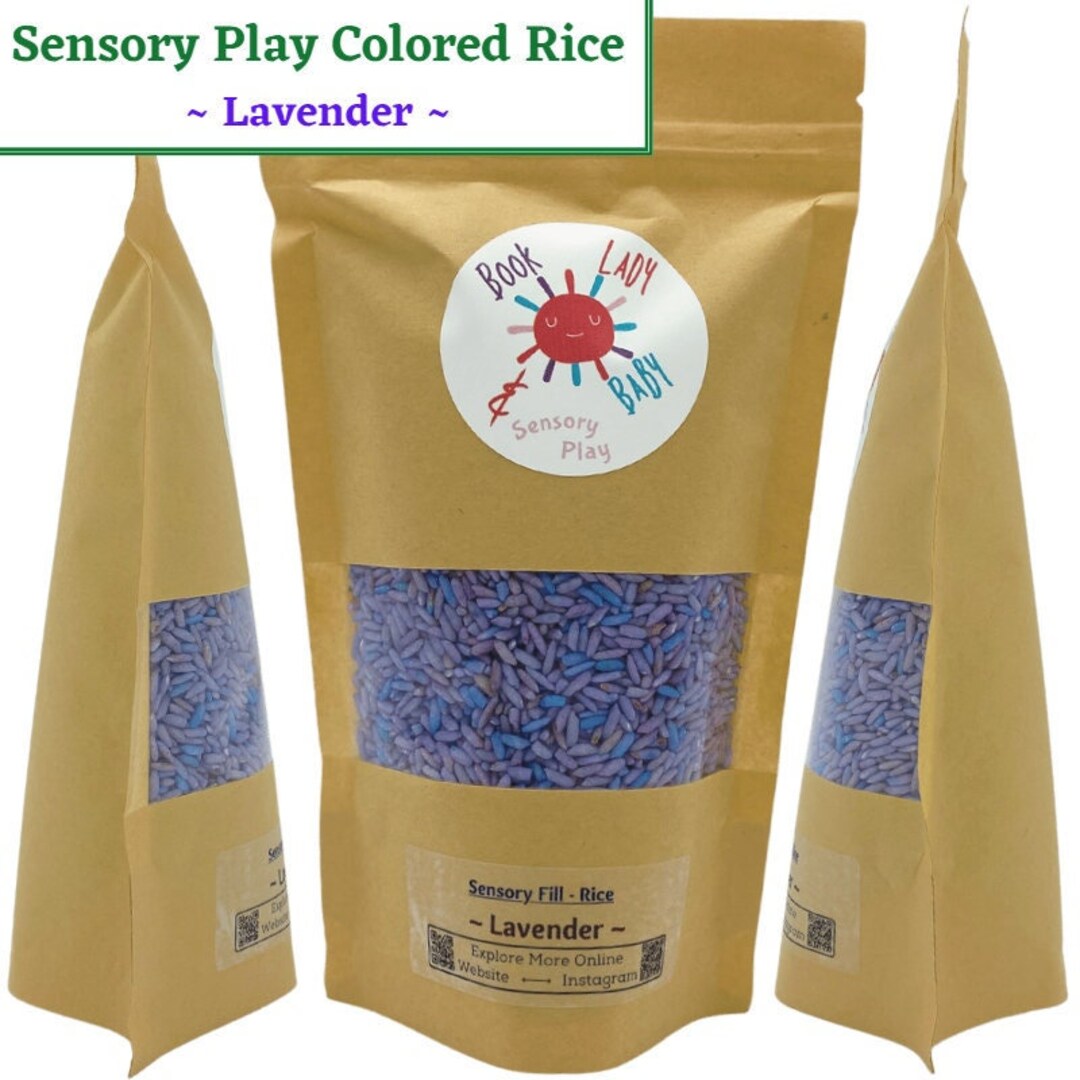 Lavender - Sensory Play Colored Rice (12oz. Bag) - Etsy