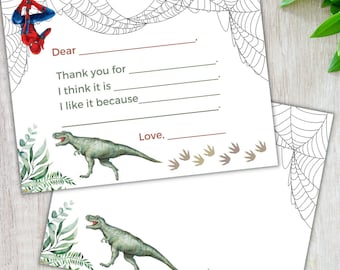 T-Rex Spiderman tackkort: Fyll i tomrummet (digital nedladdning)