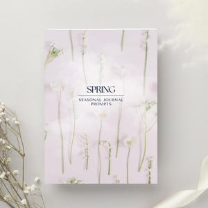Diario di primavera / Diario guidato di 90 giorni con suggerimenti e citazioni / Auto-aiuto, consapevolezza, riflessione / Regalo per lei / Libro di scrittura stagionale