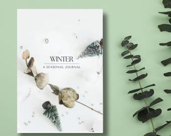 Winter Journal: 90-Day Prompted Lined Journal with Quotes