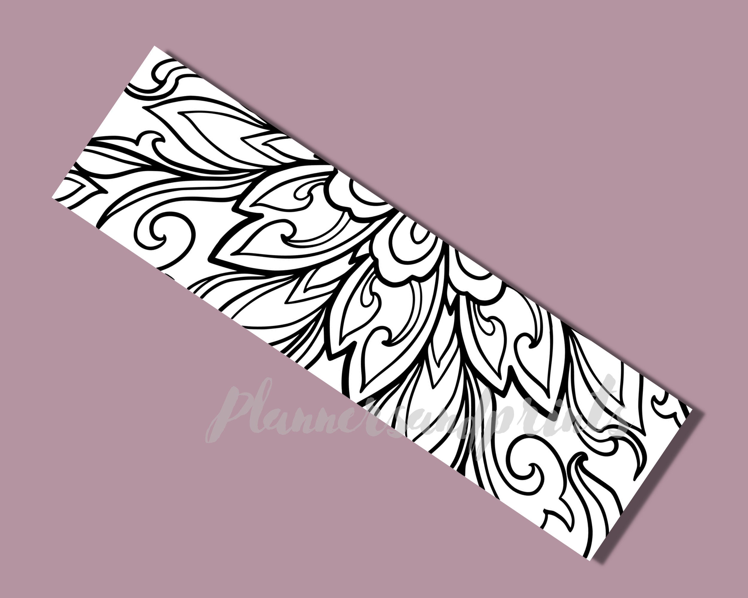 Printable Coloring Bookmarks Coloring Bookmarks for Adults Etsy