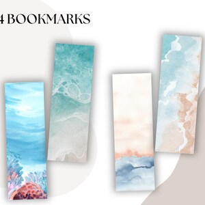 Watercolor Printable Bookmarks | Digital Bookmark Set | Cute & Artistic Bookmark PDF | Instant Download