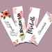 Printable Custom Bookmarks, Personalized Printable Bookmarks, Set of 4 ...