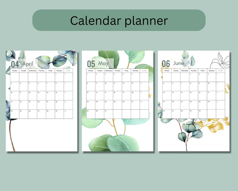 2023 Calendar Printable Calendar Pretty Calendar Monthly - Etsy
