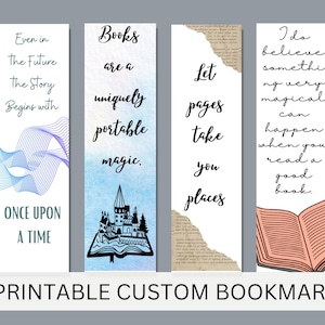 Printable Bookmarks Set of 4 Quote Bookmark Instant Download Printable Inspirational Quotes Bookmarks Motivational Bookmarks Cute Quote