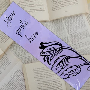 Printable Custom Bookmarks, Bookmark Set of 4, Digital Bookmarks ...