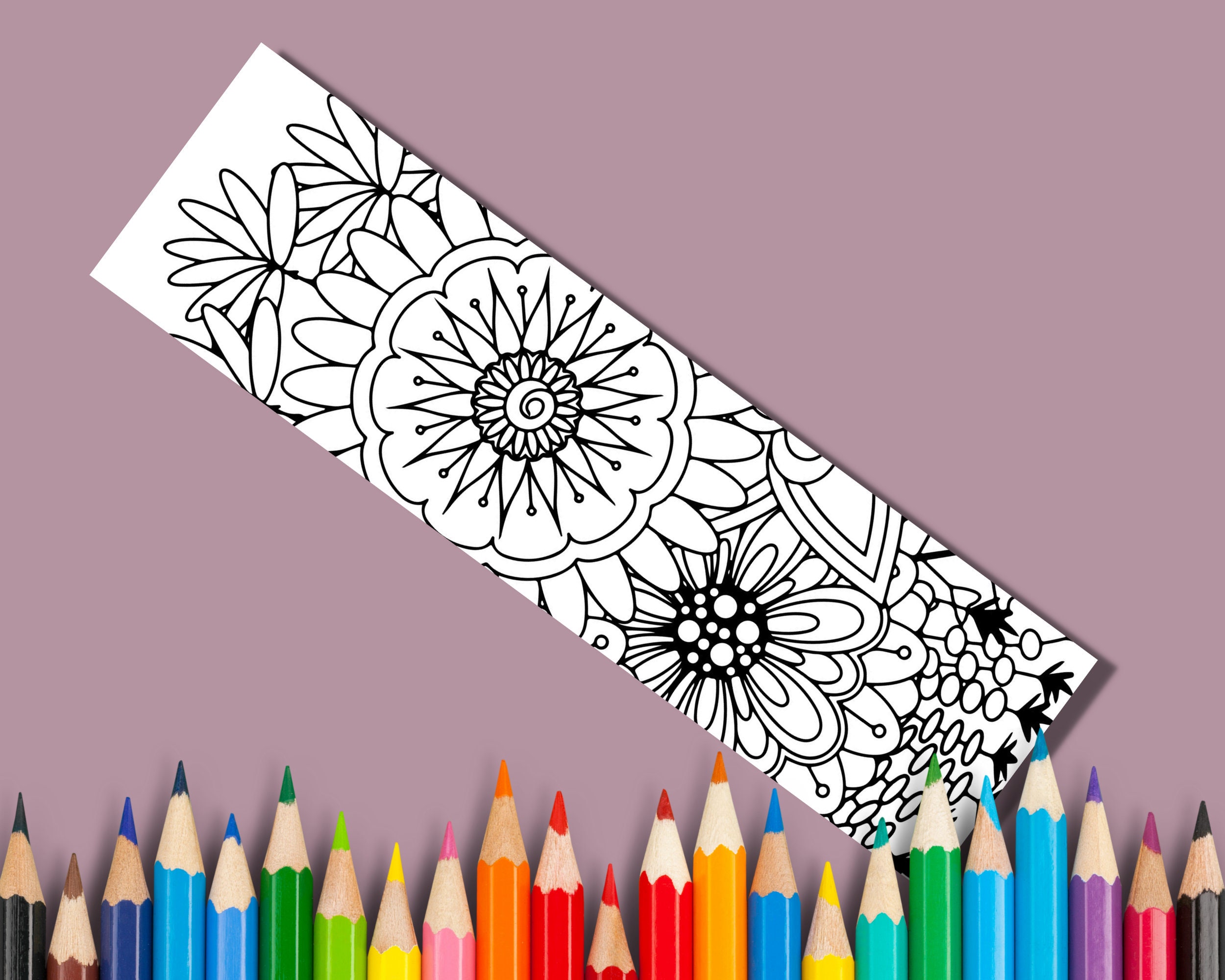 BEST VALUE Beautiful Patterns Coloring Bookmarks Set of 3 Bookmark PDF  Print and Cut, Floral, Mandala, Relaxing Activity for Book Lovers 